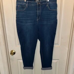 NANETTE LAPORE Women’s Gramercy Skinny Cuffed Capris Cropped Denim Jeans. Sz 16